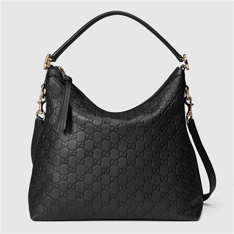 gucci gg-embossed leather hobo bag|Gucci guccissima hobo bag.